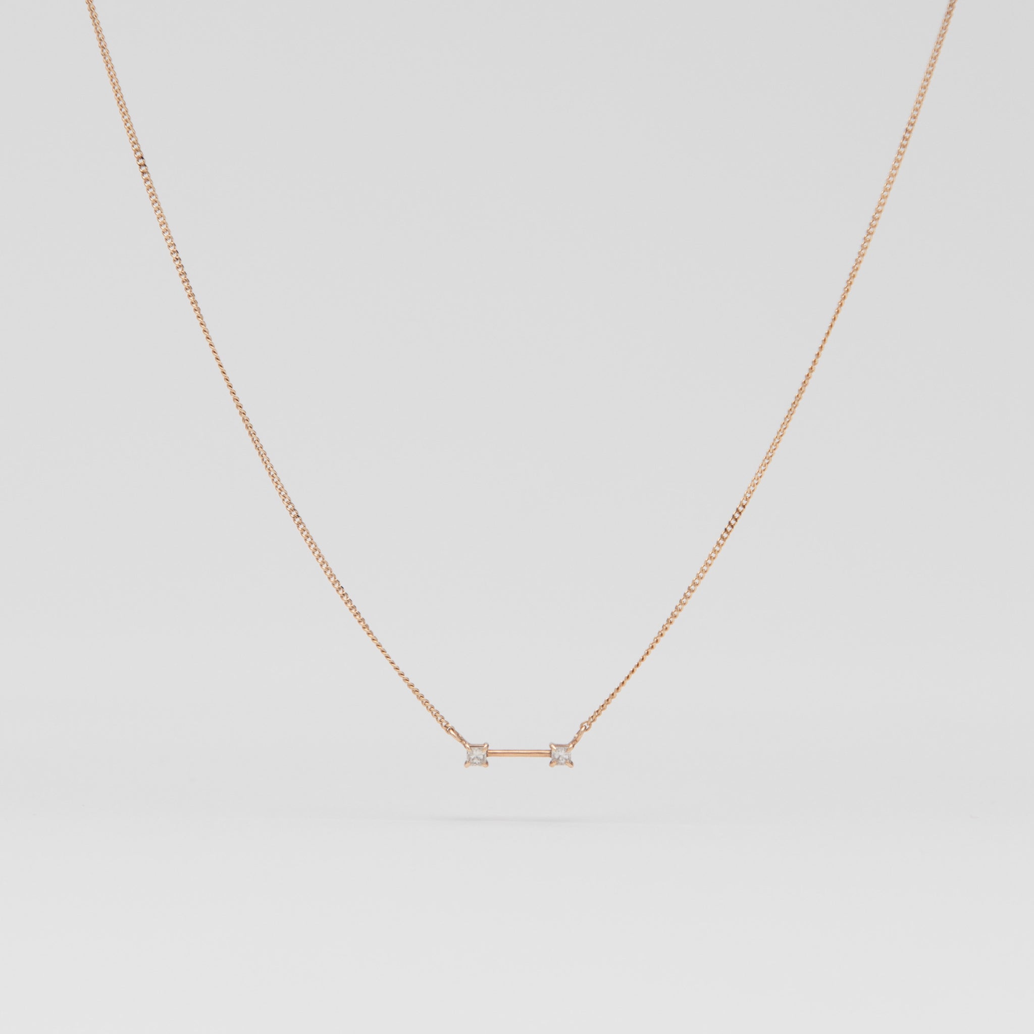 10k 2 diamond necklace(10k 2ﾀﾞｲﾔﾓﾝﾄﾞﾈｯｸﾚｽ)［made to order］