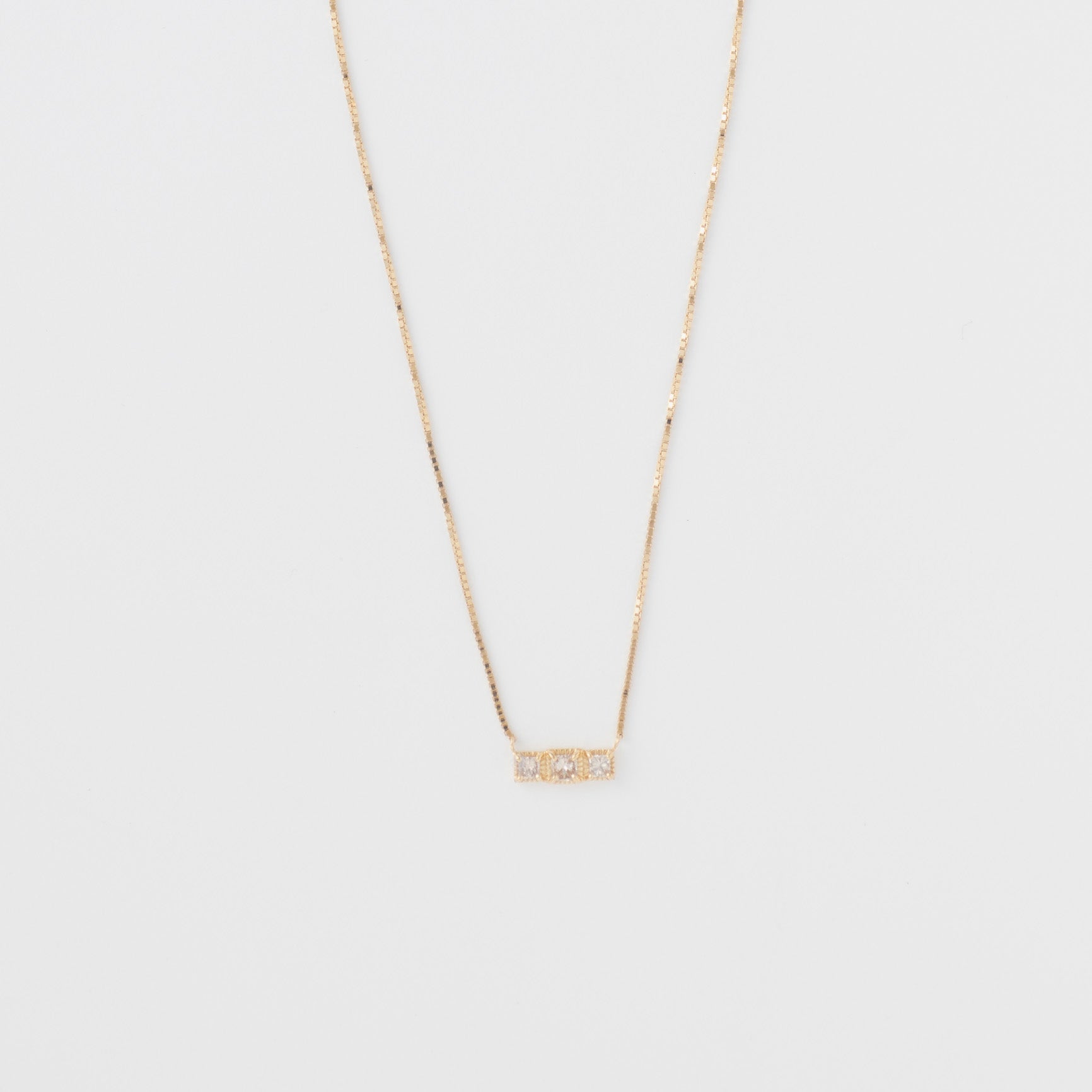 3stone necklace(3ｽﾄｰﾝﾈｯｸﾚｽ)［mede to order］
