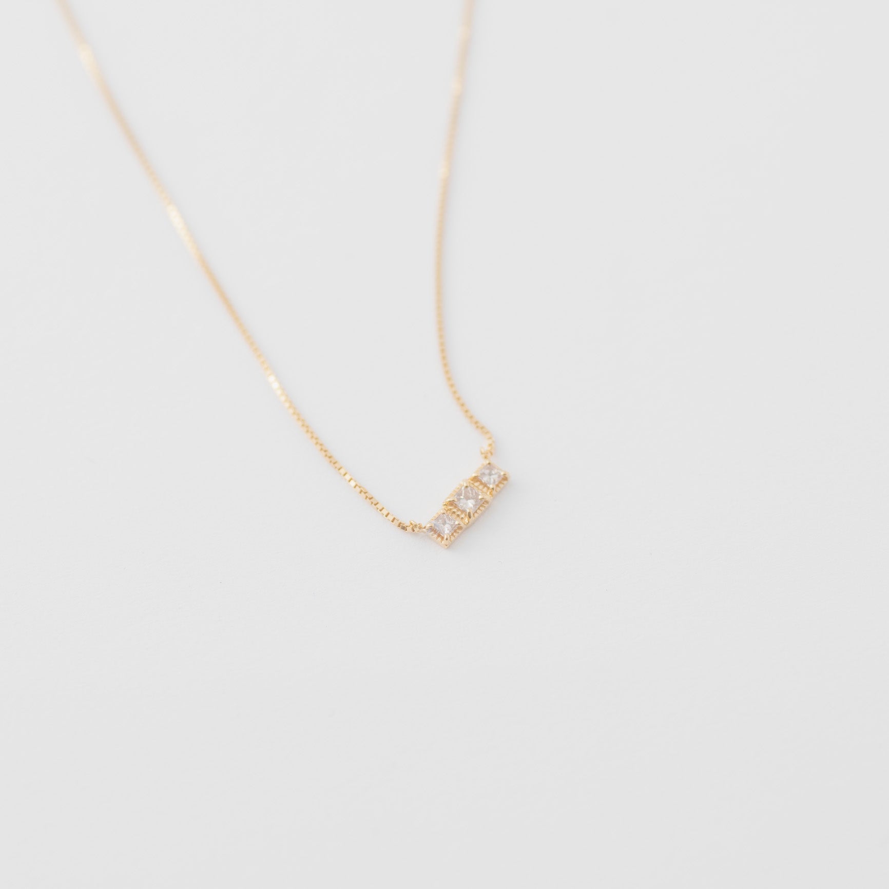 3stone necklace(3ｽﾄｰﾝﾈｯｸﾚｽ)［mede to order］