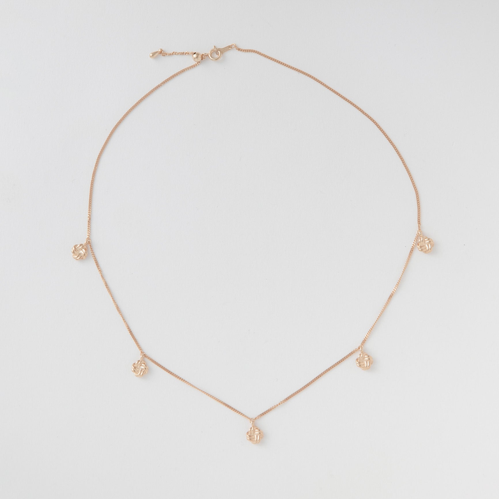 5EN Small Tied Necklace(ｺﾞｴﾝｽﾓｰﾙﾀｲﾄﾞﾈｯｸﾚｽ)[made to order]